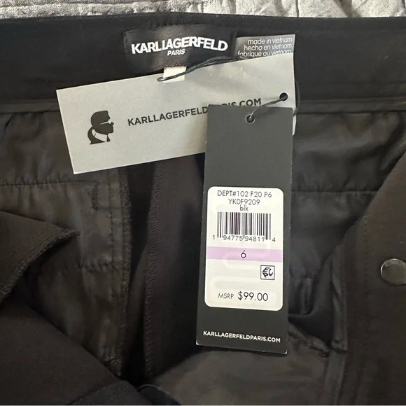 KARL LAGERFELD Black High waisted slacks - Picture 6 of 8